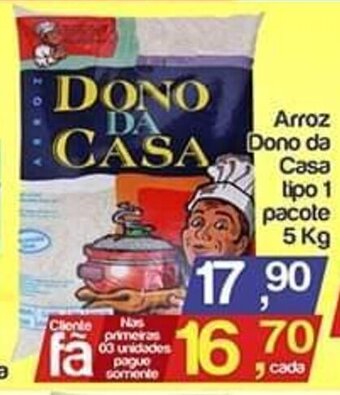Supermercados Gricki Arroz Dono da Casa tipo 1 pacote 5kg oferta