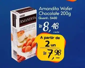 Giassi Supermercados Amandita Wafer Chocolate 200g oferta