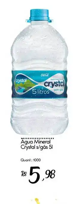 Giassi Supermercados água Mineral Crystal S Gás 5L oferta