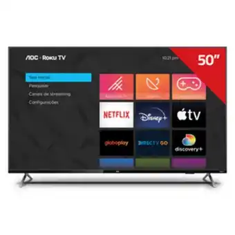 Smart tv roku aoc 50” uhd 4k 50u6125/78g, parental control (controle dos pais)