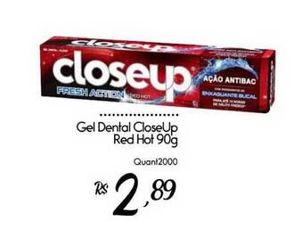 Giassi Supermercados Gel Dental Closeup Red Hot 90g oferta