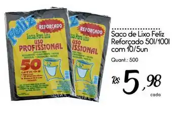 Giassi Supermercados Saco De Lixo Feliz Reforçado 50l 100l oferta