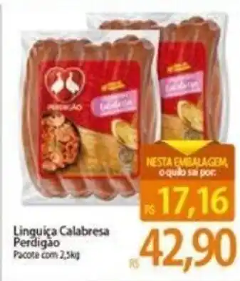 Atacadão Linguica calabresa Perdigao 2.5kg oferta