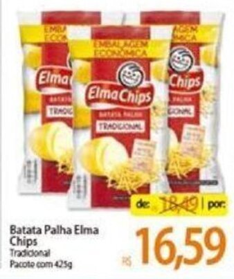 Atacadão Batata palha Elma Chips 425g oferta