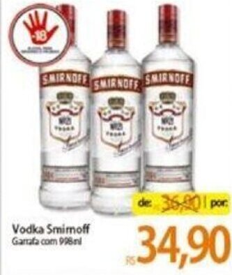 Atacadão Vodka Smirnoff 998ml oferta