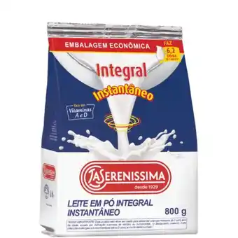 Leite em po la serenissima integral instantaneo 800g