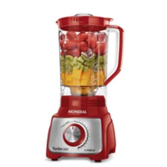 Novo Mundo Liquidificador turbo mondial, 1100w, 12 velocidades, 3l, vermelho - l1100 ri oferta