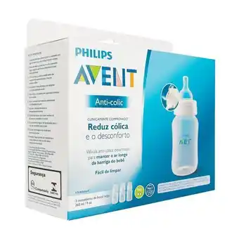 Pão de Açúcar Kit 3 mamadeiras anticólica 260ml philips avent transparente oferta