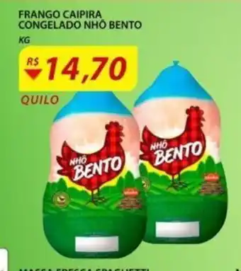 Assaí Atacadista Frango caipira, Cong. Nho Bento 1kg oferta