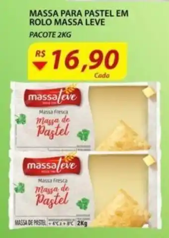 Assaí Atacadista Massa para pastel em rolo MassaLeve 2kg oferta