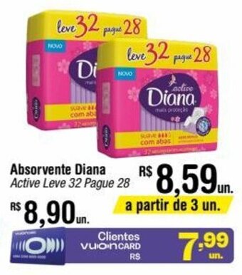 Fort Atacadista Absorvente Diana oferta