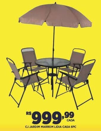 Cj jardim marrom lidia casa 6pcs