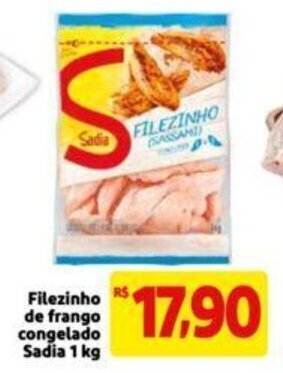 Extra Supermercado Filezinho de Frango Congelado Sadia 1kg oferta