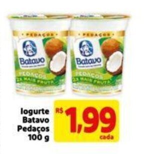 Extra Supermercado Iogurte Batavo Pedacos 100g oferta
