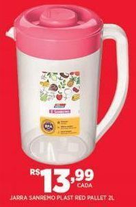 Jarra sanremo plast red pallet 2l