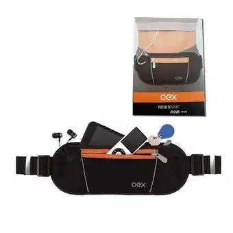 Pão de Açúcar Pochete em neoprene oex sport move po200 - preto e laranja oferta