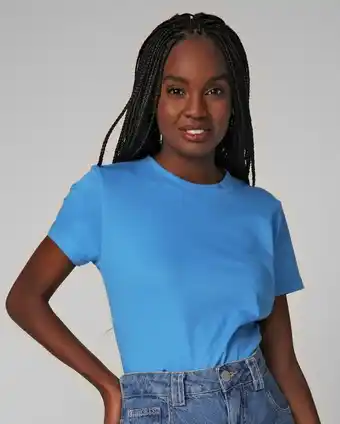 Camiseta feminina azul | pool basics by riachuelo