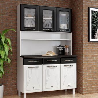 Cozinha compacta 6 portas 3 gavetas star telasul