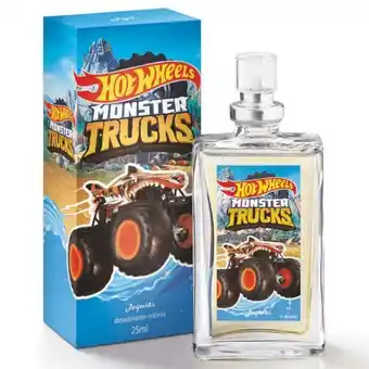 Hot wheels monster trucks desodorante colônia jequiti, 25 ml