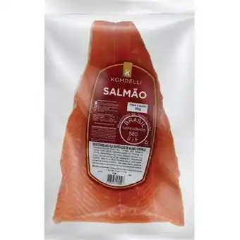 Brasão Supermercados Filé de salmão pedaço congelado komdelli 500g oferta