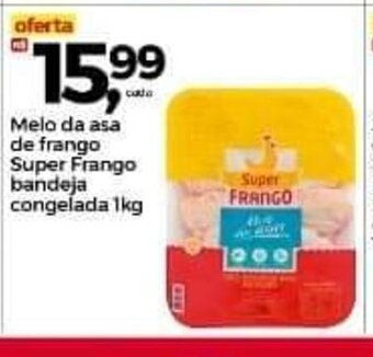 Meio da Asa de Frango Super Frango bandeja congelada 1kg