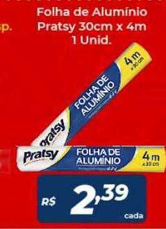 Atakarejo Folha de alumínio pratsy 30cm x 4m 1 unid. oferta