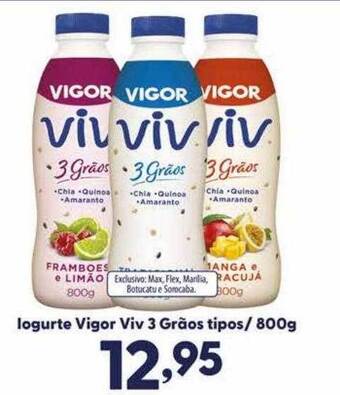 Iogurte vigor viv 3 gráos tipos