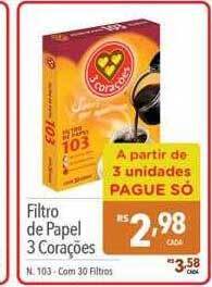 Filtro de papel 3 corações
