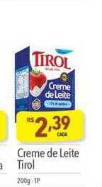 Supermercados Condor Creme de leite tirol oferta