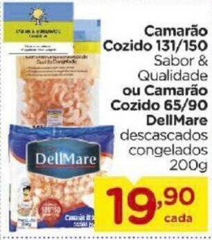 Carrefour Bairro Camarao Cozido 131/150 ou Camarao Cozido 65/90 DellMare 200g oferta