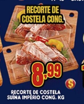 Recorte de Costela Suina Imperio cong. 1kg