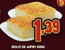 Supermercados Cristal Bolo de Aipim 100g oferta