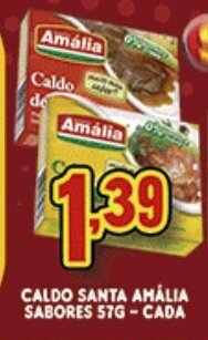 Supermercados Cristal Caldo Santa Amalia Sabores 57g cada oferta