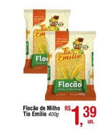 Fort Atacadista flocao de Milho Tio Emilio 400g oferta