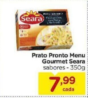 Carrefour Bairro Prato pronto Menu Gourmet Seara 350g oferta