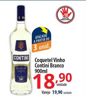 Akki Atacadista Coquetel vinho contini branco oferta