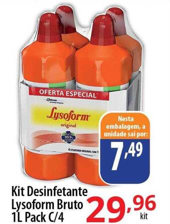 Akki Atacadista Kit desinfetante lysoform bruto oferta