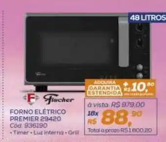 Lojas Colombo Forno elétrico premier 29420 fischer oferta