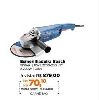 Lojas TaQi Esmerilhadeira bosch oferta