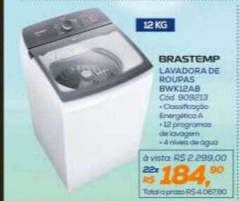 Lojas Colombo Brastemp lavadora de roupas bwk12ab oferta