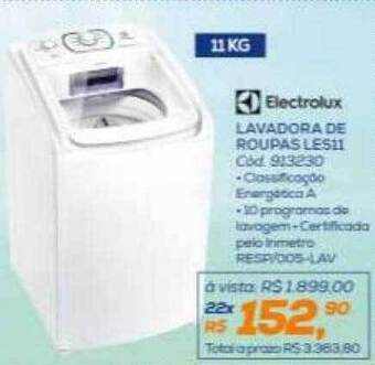 Lojas Colombo Electrolux lavadora de roupas les11 oferta