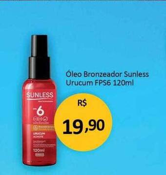 Óleo bronzeador sunless urucum fps6