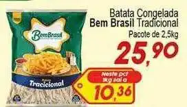 Batata congelada bem brasil tradicional pacote