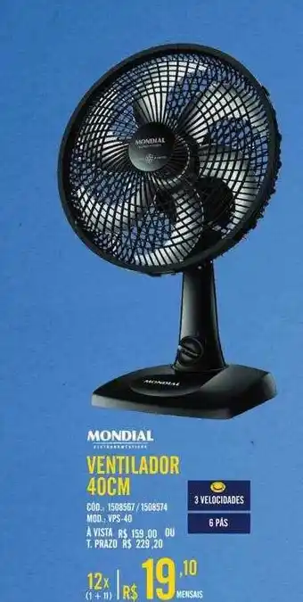 Zema Mondial ventilador 40cm oferta