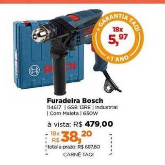 Lojas TaQi Furadeira bosch oferta