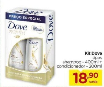 Carrefour Bairro Kit Dove Shampoo 400ml + Condicionador 200ml oferta