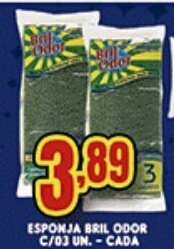 Supermercados Cristal Esponja Bril Odor c/03un cada oferta