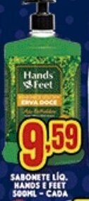 Supermercados Cristal Sabonete Liq. Hands E Feet 500ml cada oferta