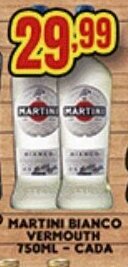Supermercados Cristal Martini Bianco Vermouth 750ml cada oferta