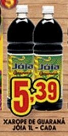 Supermercados Cristal Xarope de Guarana Joia 1L cada oferta